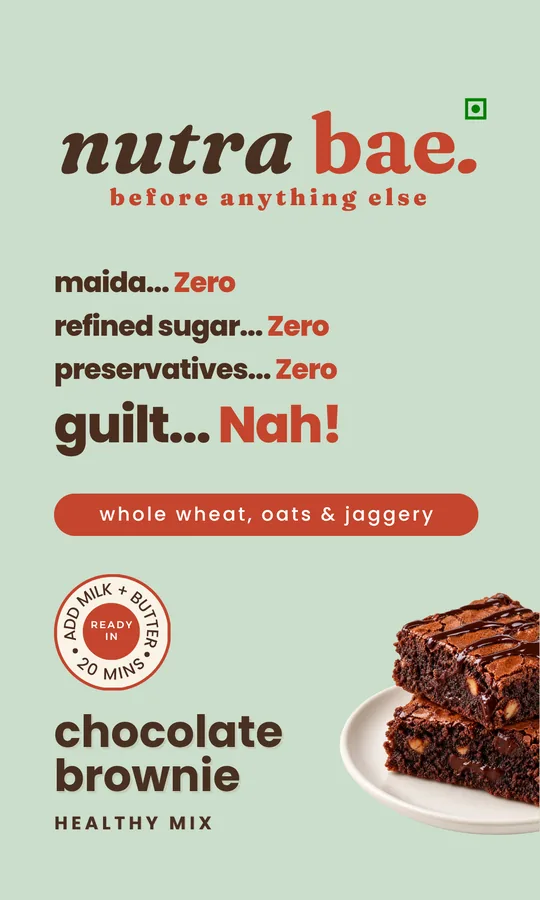 nutra bae chocolate brownie healthy mix pack